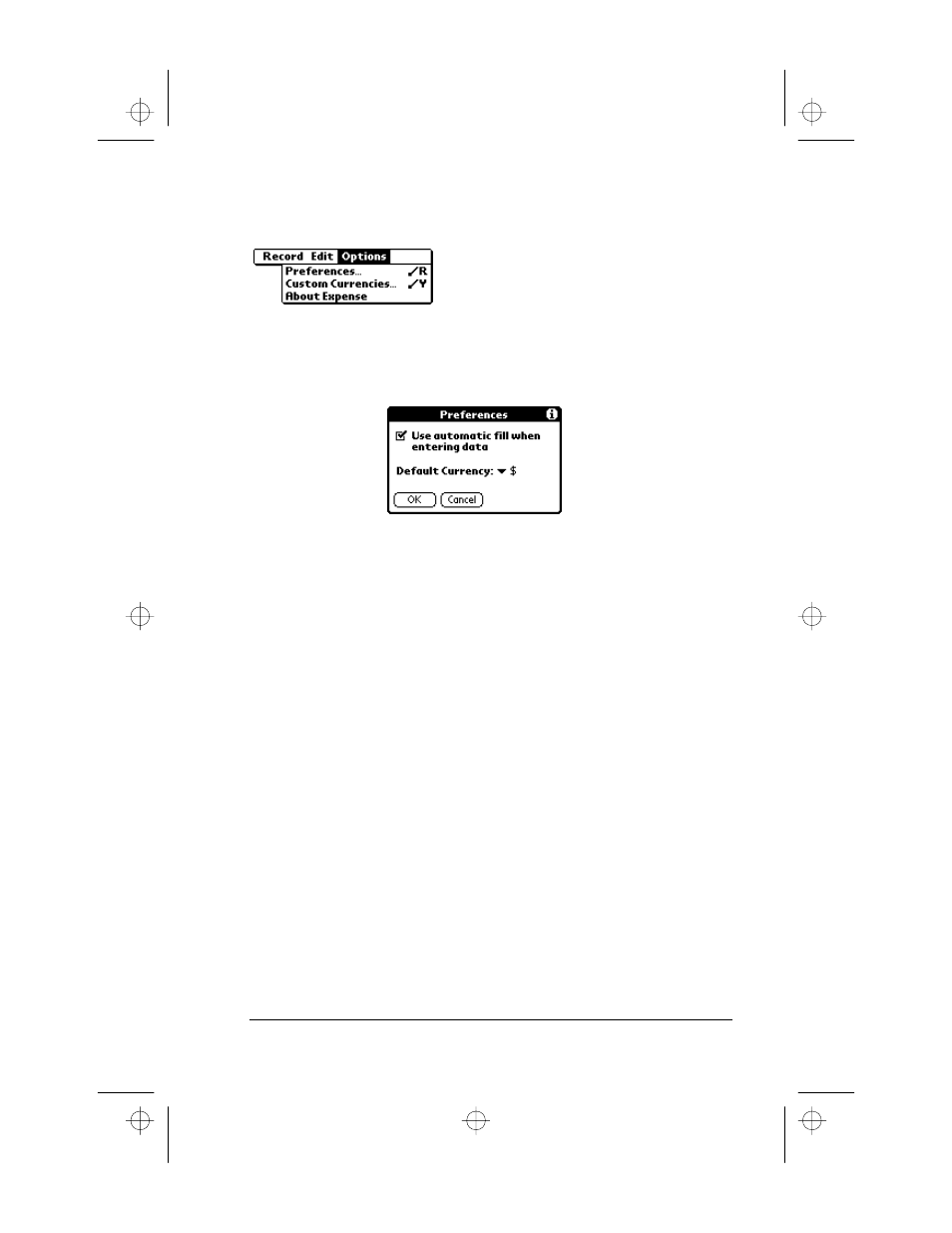 Options menu | 3Com III User Manual | Page 51 / 171