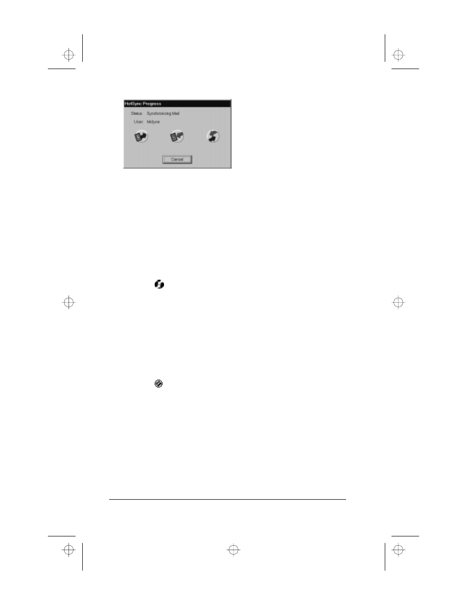 Conducting a local hotsync operation, To conduct a local hotsync operation, Selecting hotsync setup options | To set the hotsync options | 3Com III User Manual | Page 56 / 171