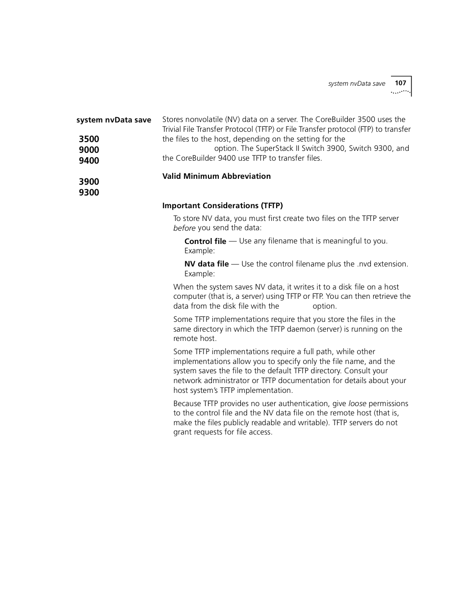 System nvdata save | 3Com 3500 User Manual | Page 107 / 784