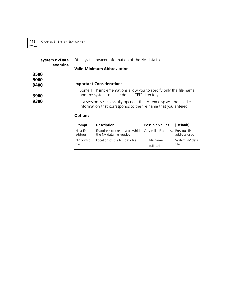 System nvdata examine | 3Com 3500 User Manual | Page 112 / 784