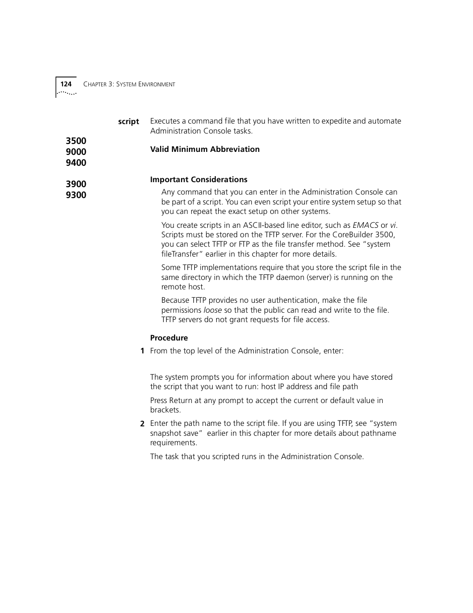 Script | 3Com 3500 User Manual | Page 124 / 784