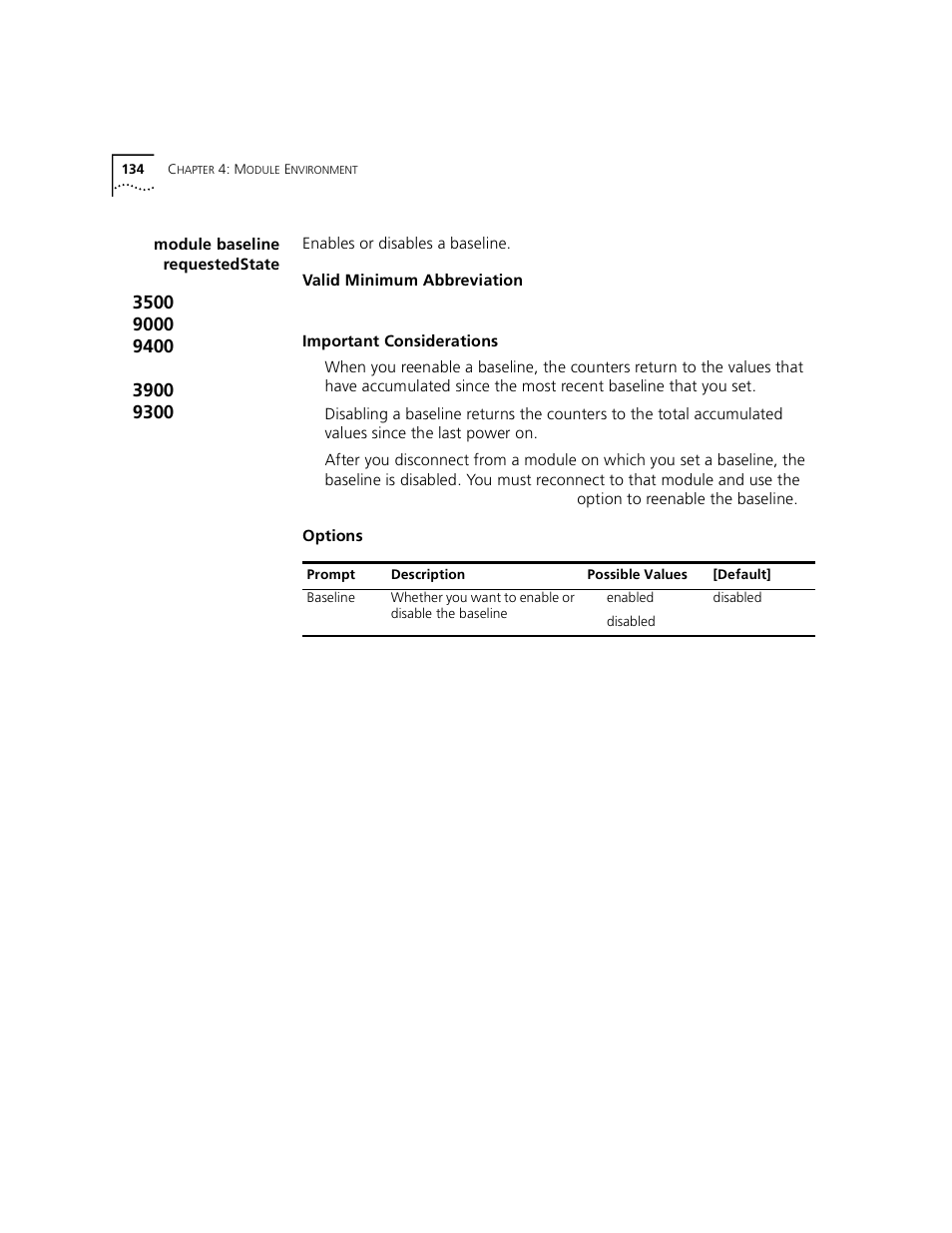 Module baseline requestedstate | 3Com 3500 User Manual | Page 134 / 784