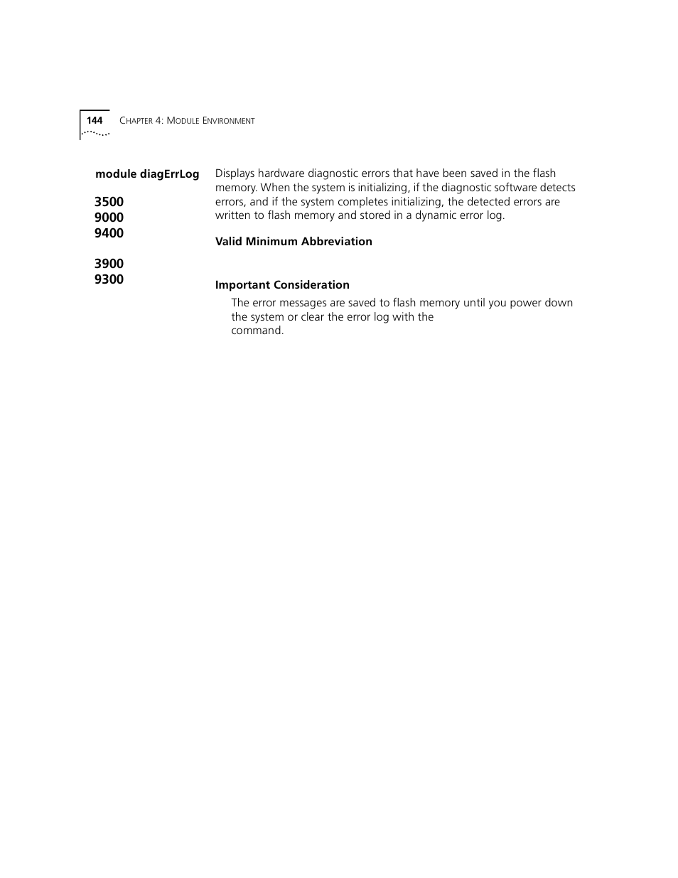 Module diagerrlog | 3Com 3500 User Manual | Page 144 / 784
