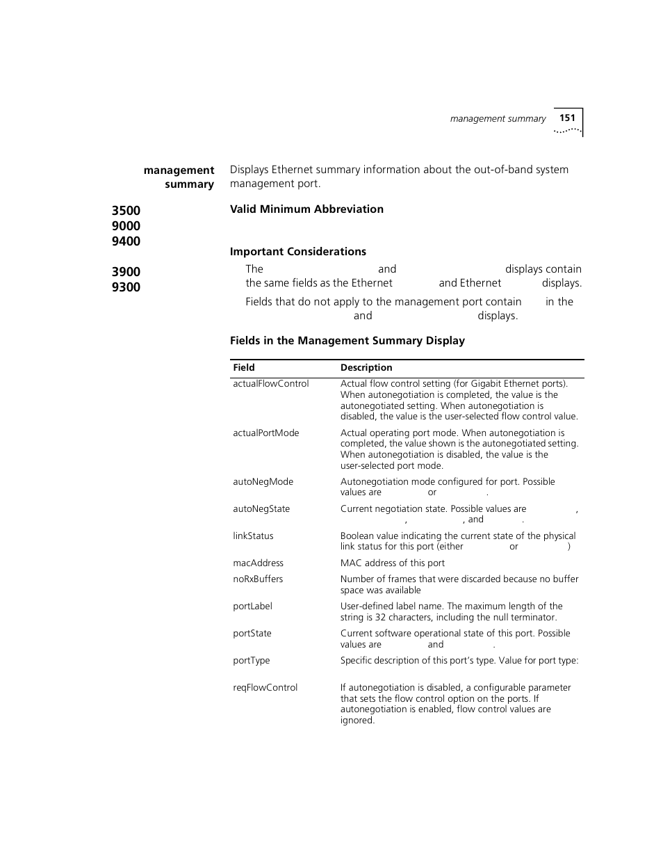 Management summary | 3Com 3500 User Manual | Page 151 / 784