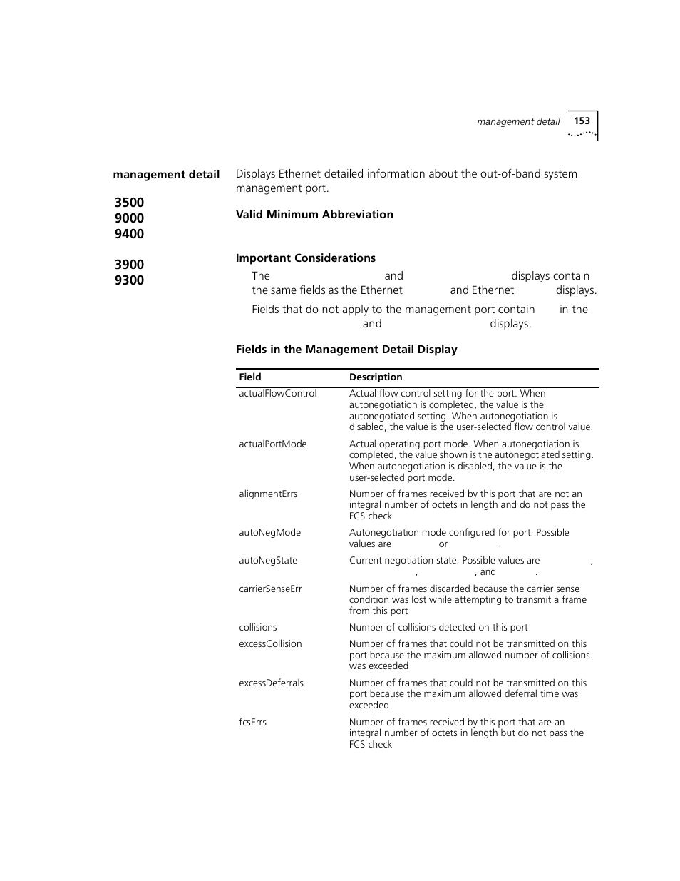 Management detail | 3Com 3500 User Manual | Page 153 / 784