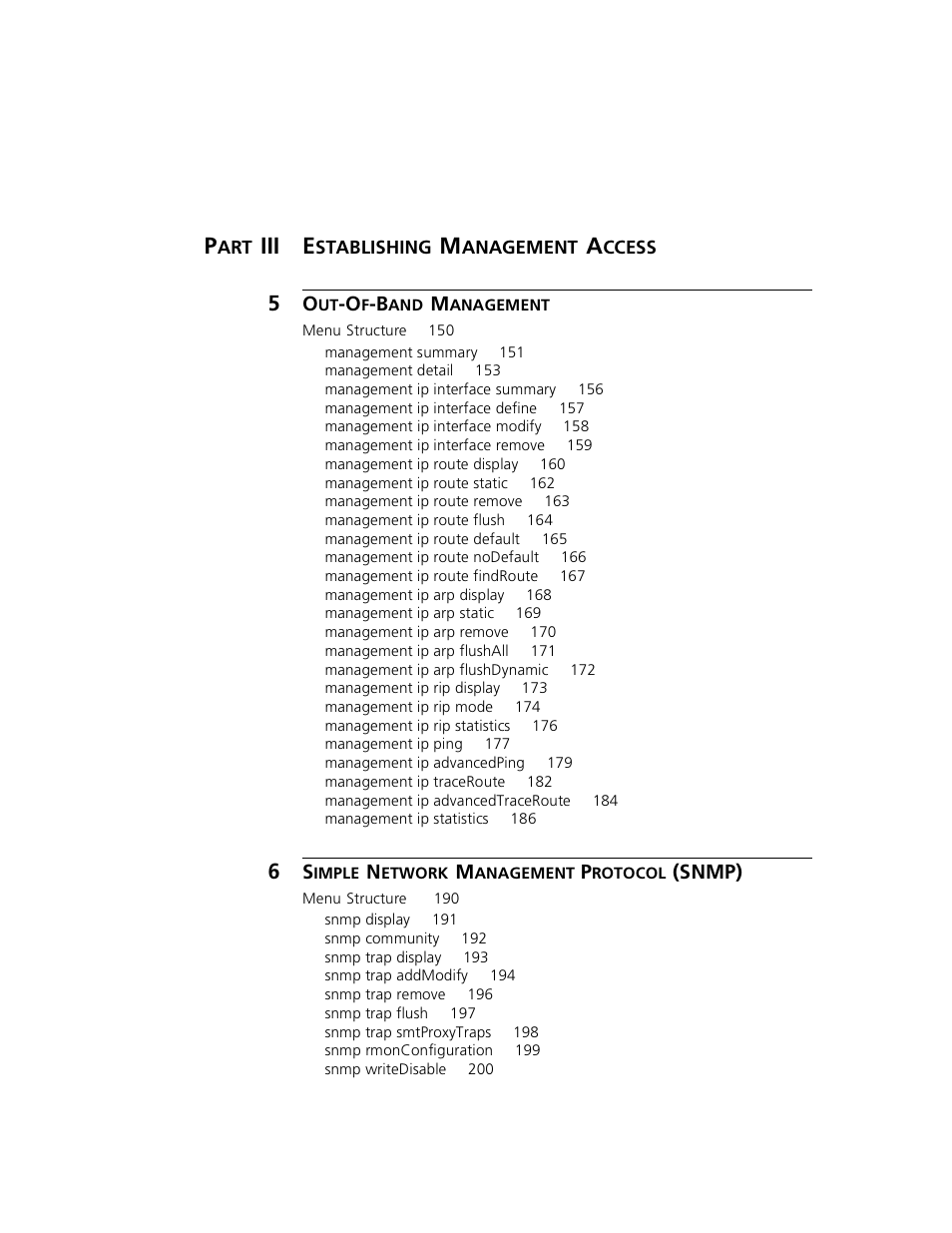 Iii e, Snmp) | 3Com 3500 User Manual | Page 6 / 784