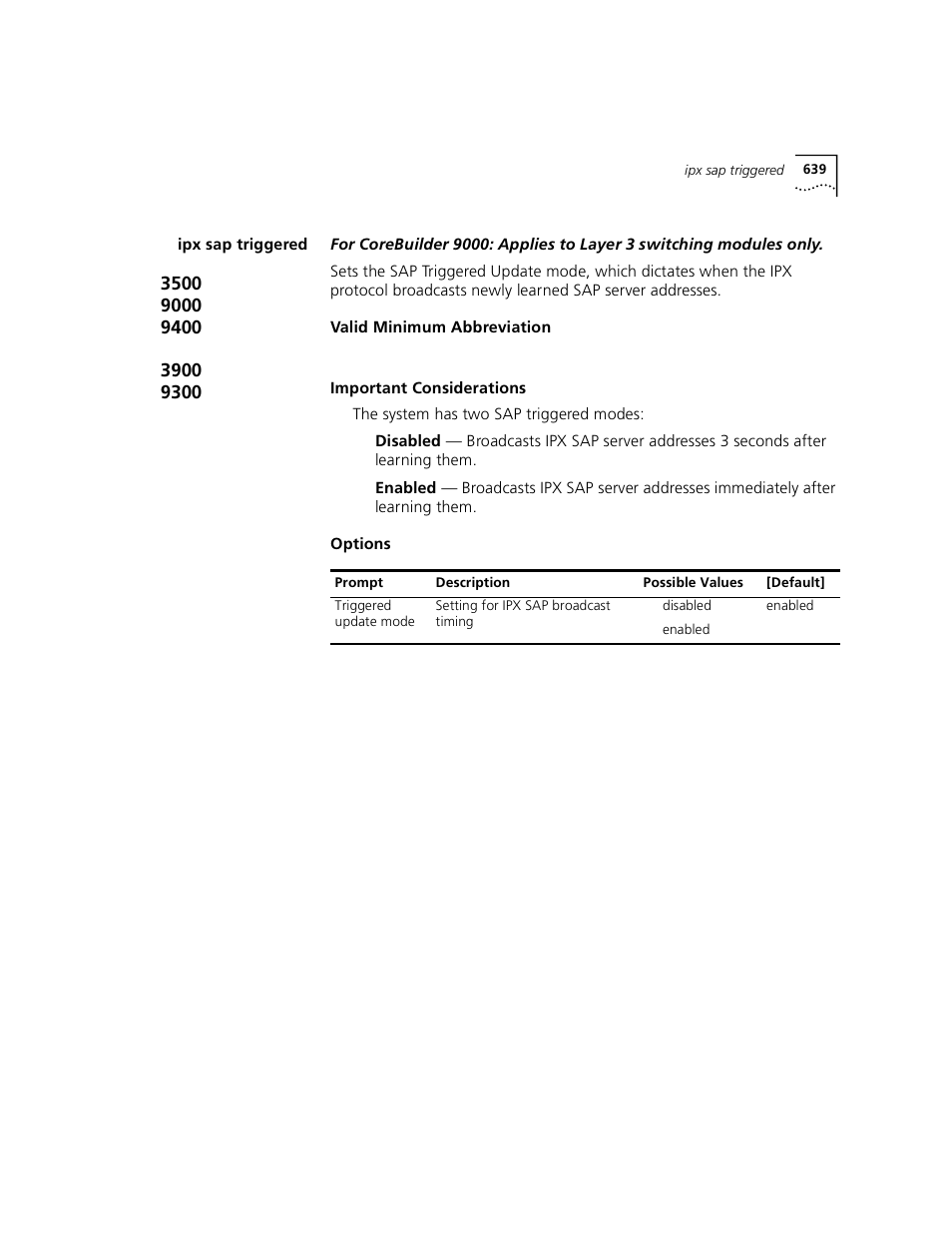 Ipx sap triggered | 3Com 3500 User Manual | Page 639 / 784