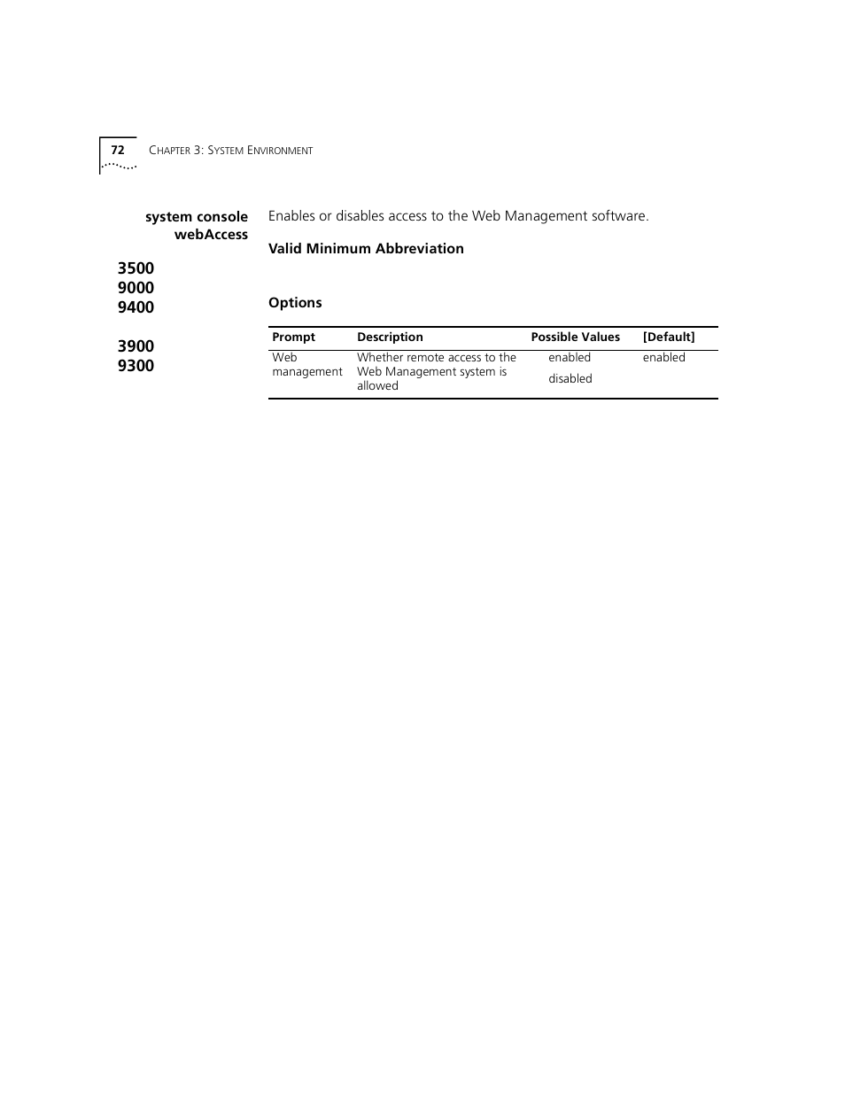 System console webaccess | 3Com 3500 User Manual | Page 72 / 784