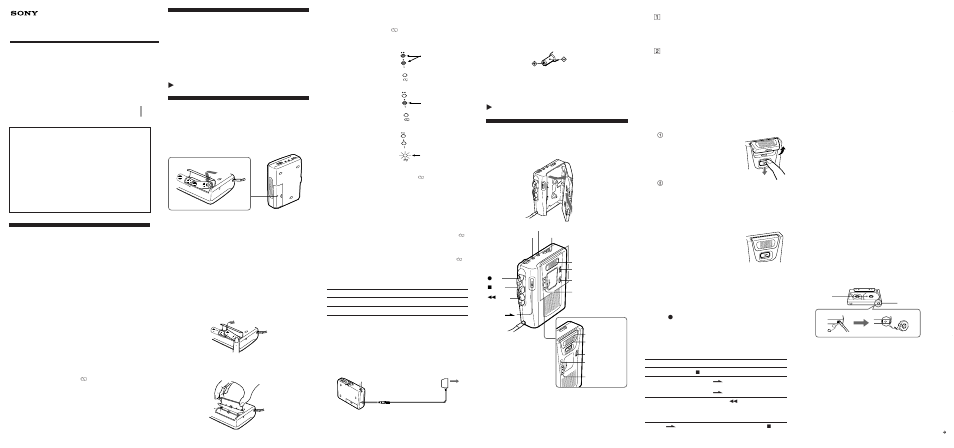 Sony TCM-465V User Manual | 2 pages