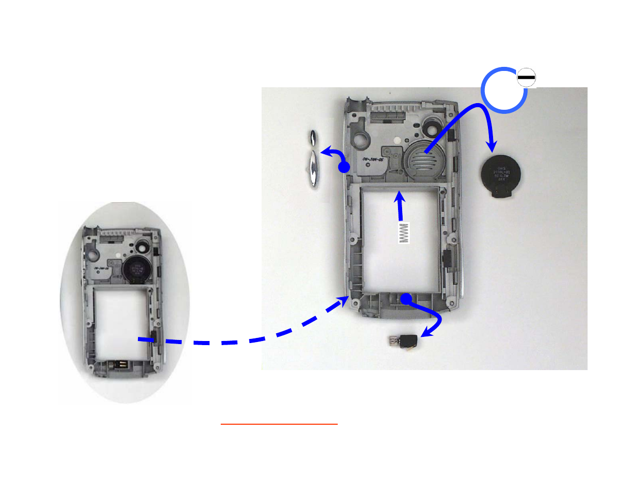 T650.10 remove button and vibrator, pry speaker | Treo T 650 User Manual | Page 10 / 18