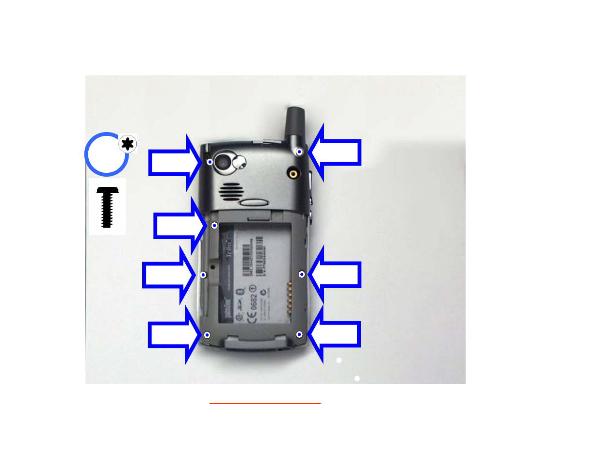 T650.05 remove screws (7) | Treo T 650 User Manual | Page 5 / 18