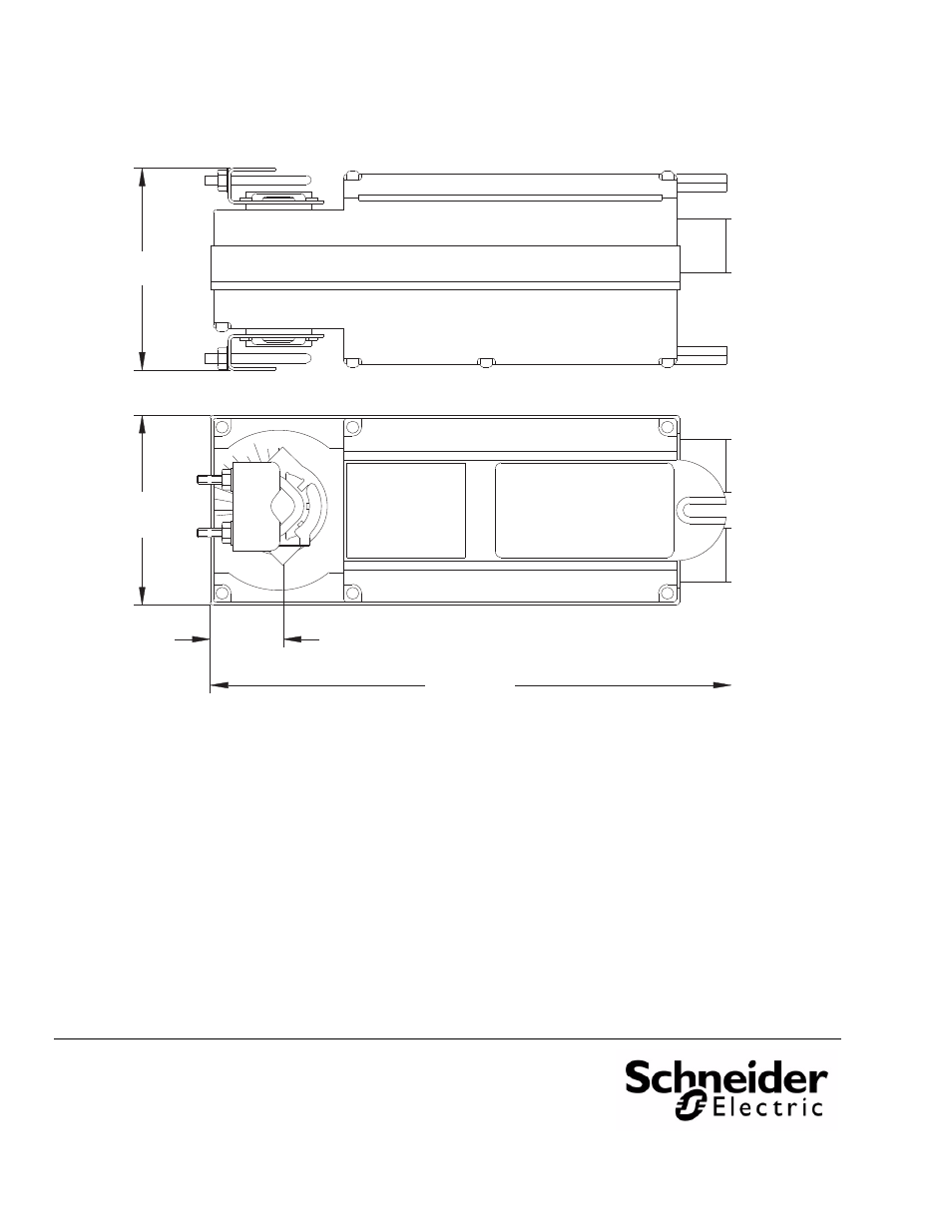 Dimensional data, Figure-14 ms40-717x damper actuator | Schneider Electric MS40-717X User Manual | Page 16 / 16