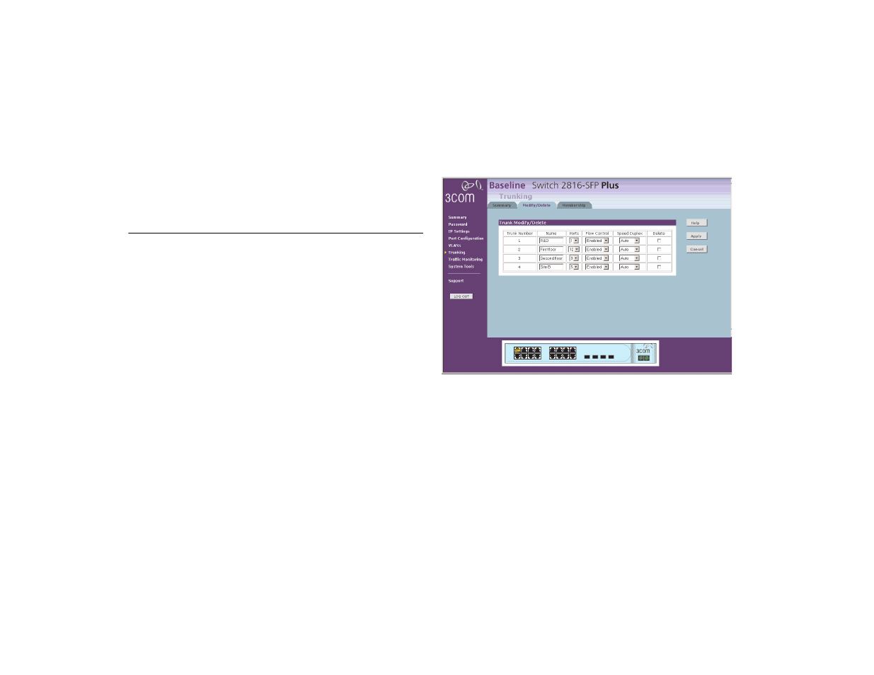 Trunking | 3Com 2816-SFP Plus (3C16485) User Manual | Page 30 / 66