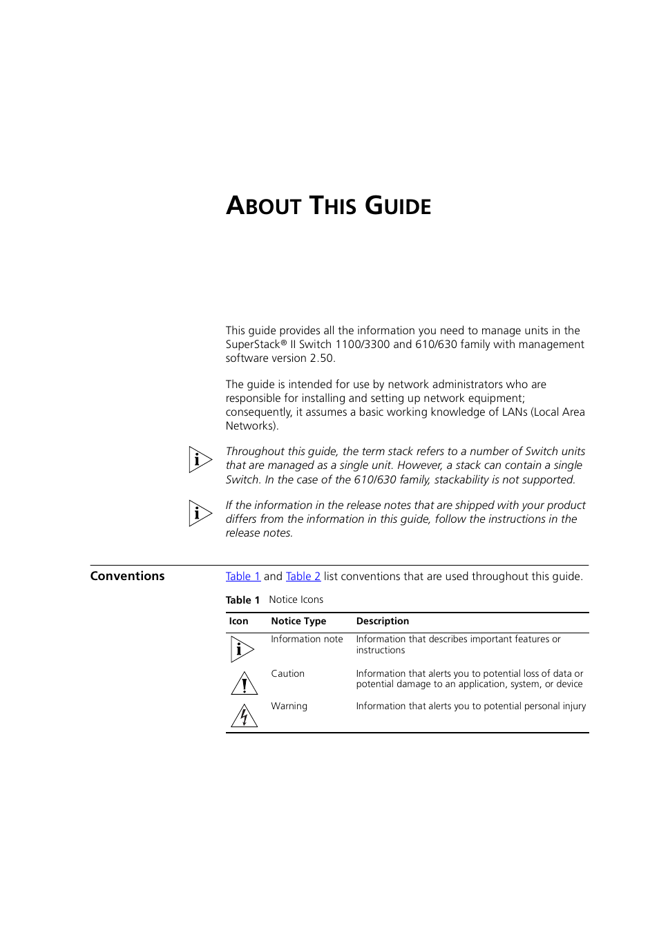 About this guide, Conventions, Bout | Uide | 3Com 1100 User Manual | Page 13 / 248