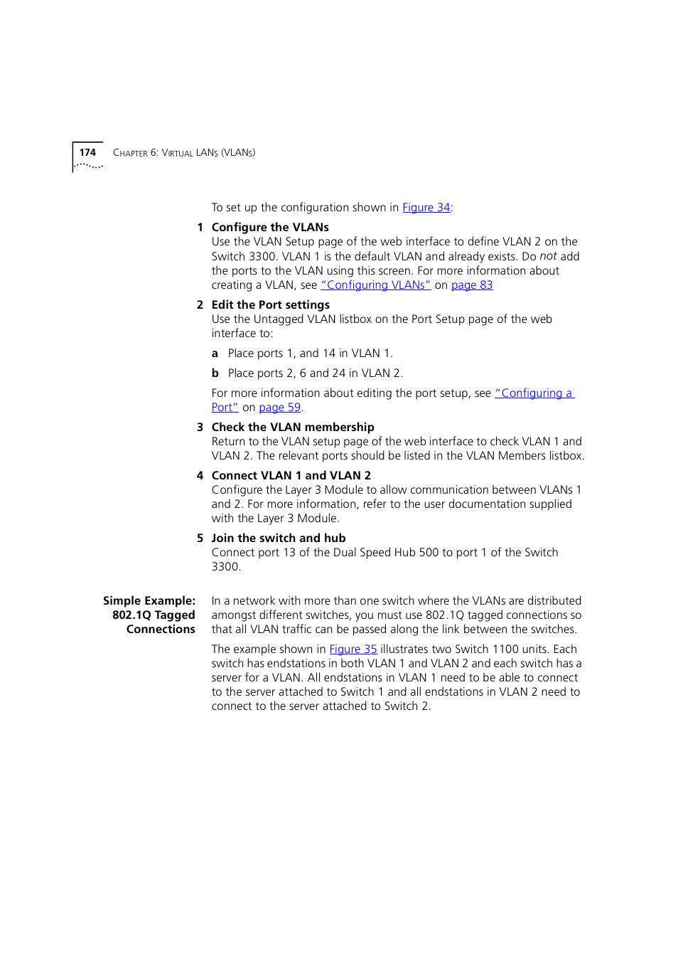 Simple example: 802.1q tagged connections | 3Com 1100 User Manual | Page 174 / 248