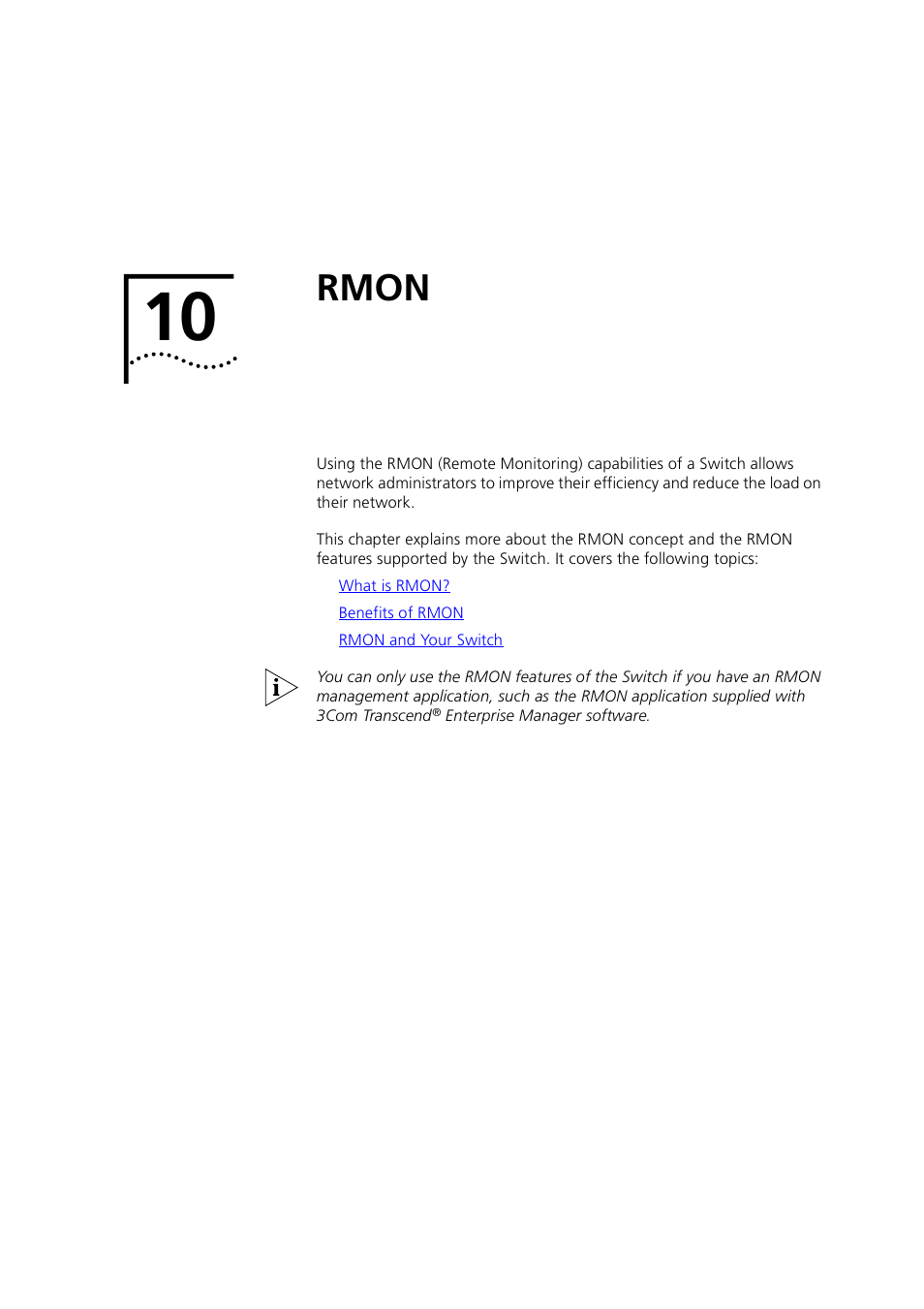 Rmon, Chapter 10 | 3Com 1100 User Manual | Page 203 / 248
