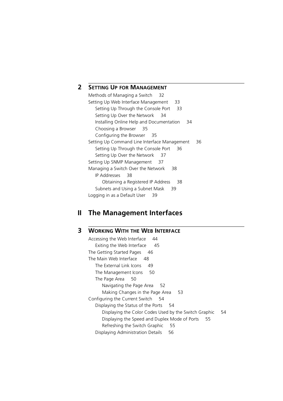 Ii the management interfaces | 3Com 1100 User Manual | Page 4 / 248