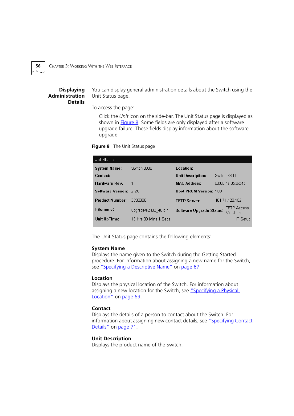 Displaying administration details, What is roving analysis | 3Com 1100 User Manual | Page 56 / 248