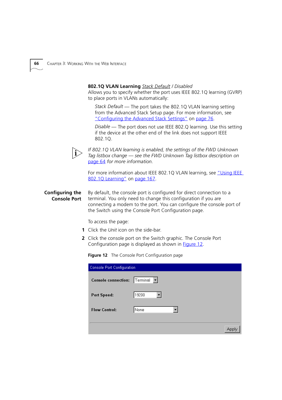 Configuring the console port | 3Com 1100 User Manual | Page 66 / 248