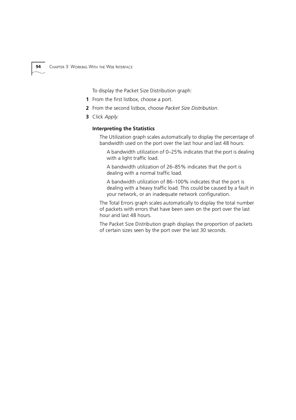 Interpreting the statistics | 3Com 1100 User Manual | Page 94 / 248