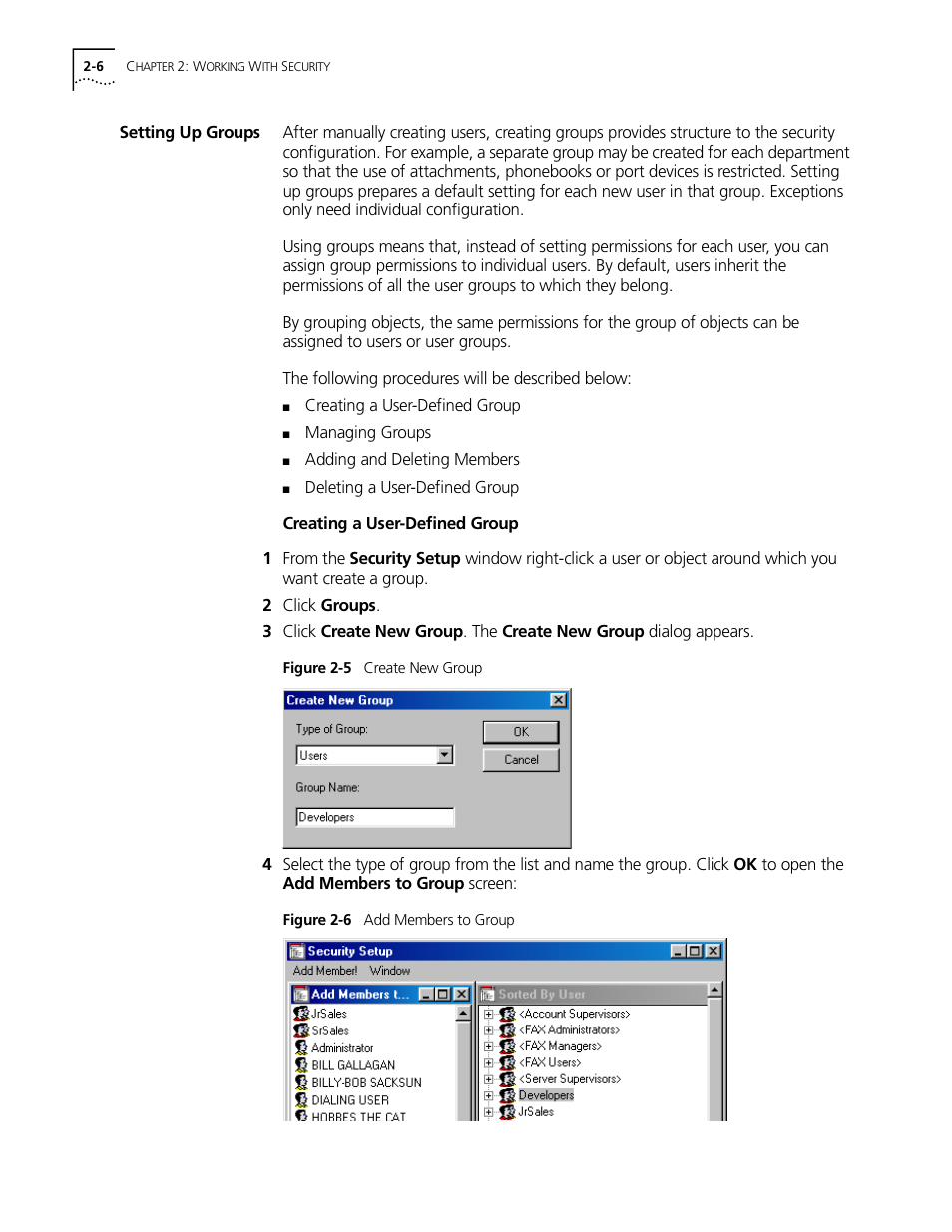 Setting up groups, Setting up groups -6 | 3Com 10031370-01 User Manual | Page 28 / 44