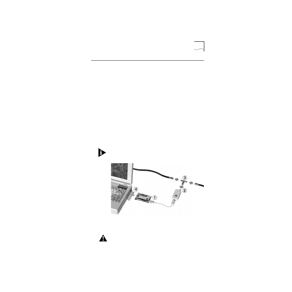 Connecting the 3cce589ec pc card, Connecting the 3cce589ec pc card 3 | 3Com 09-1457-000 User Manual | Page 13 / 62