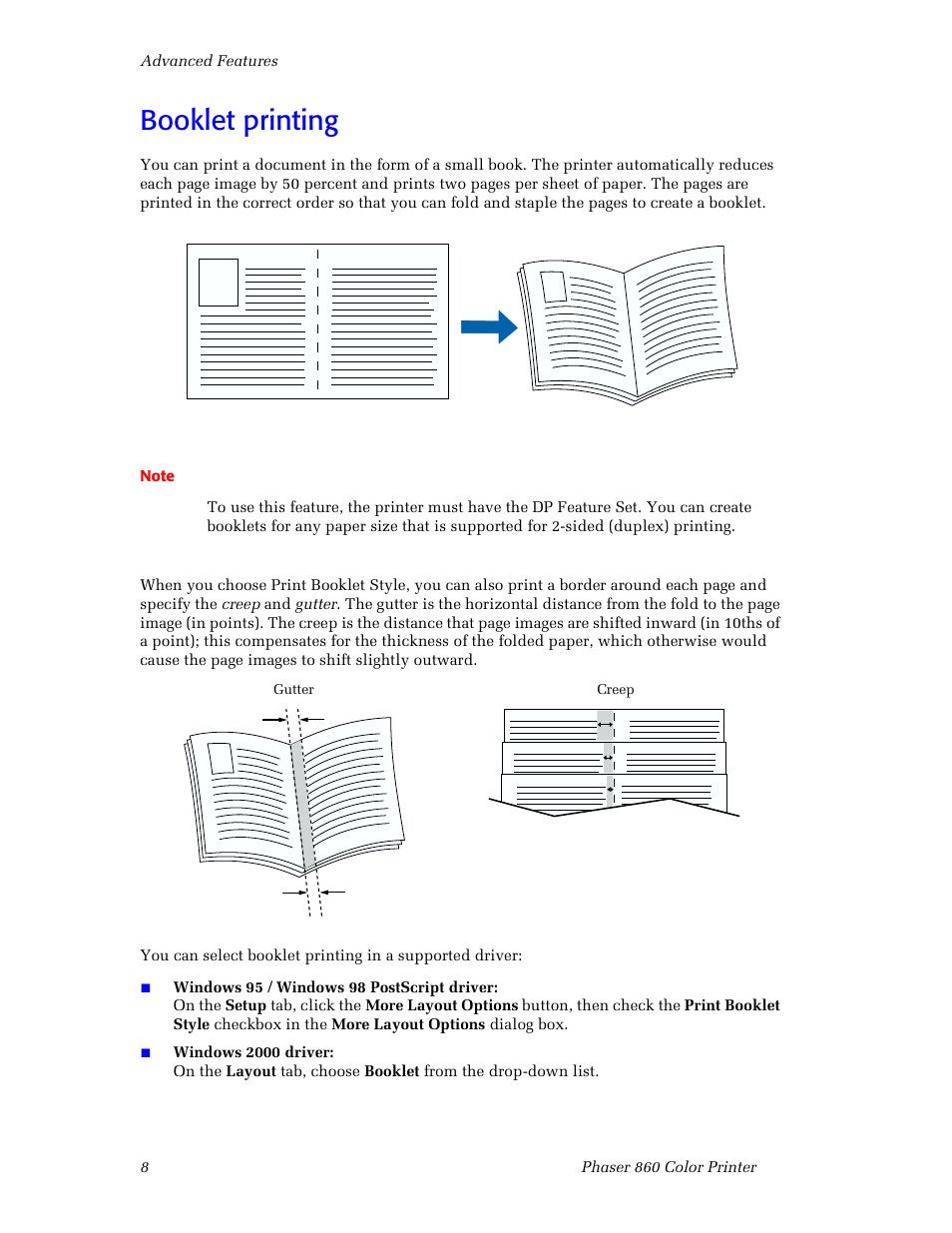 Booklet printing | 3Com Phaser Color Printer 860 User Manual | Page 14 / 74
