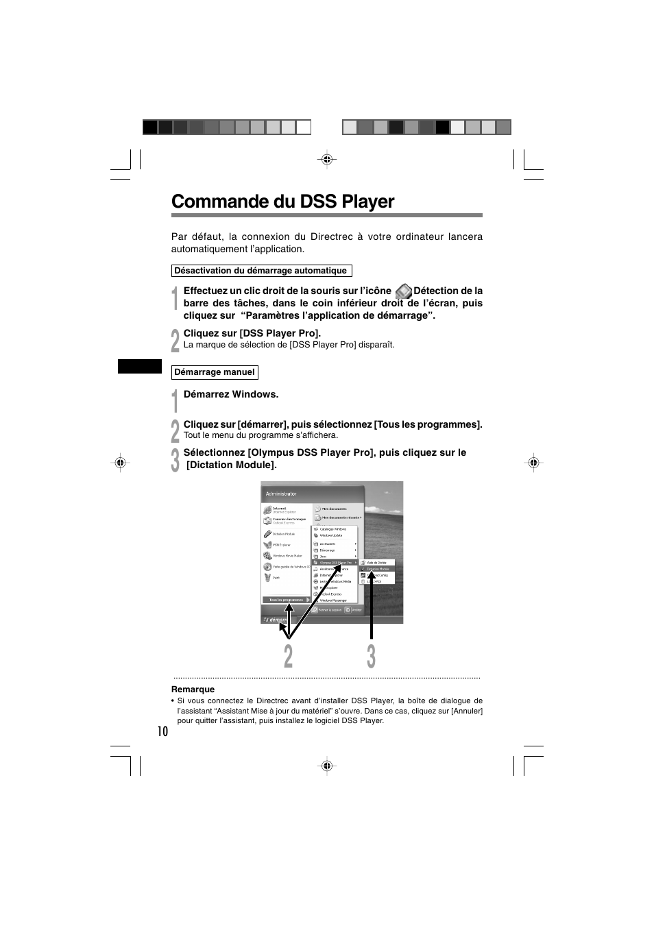 Commande du dss player | Olympus DR-1000 User Manual | Page 45 / 108