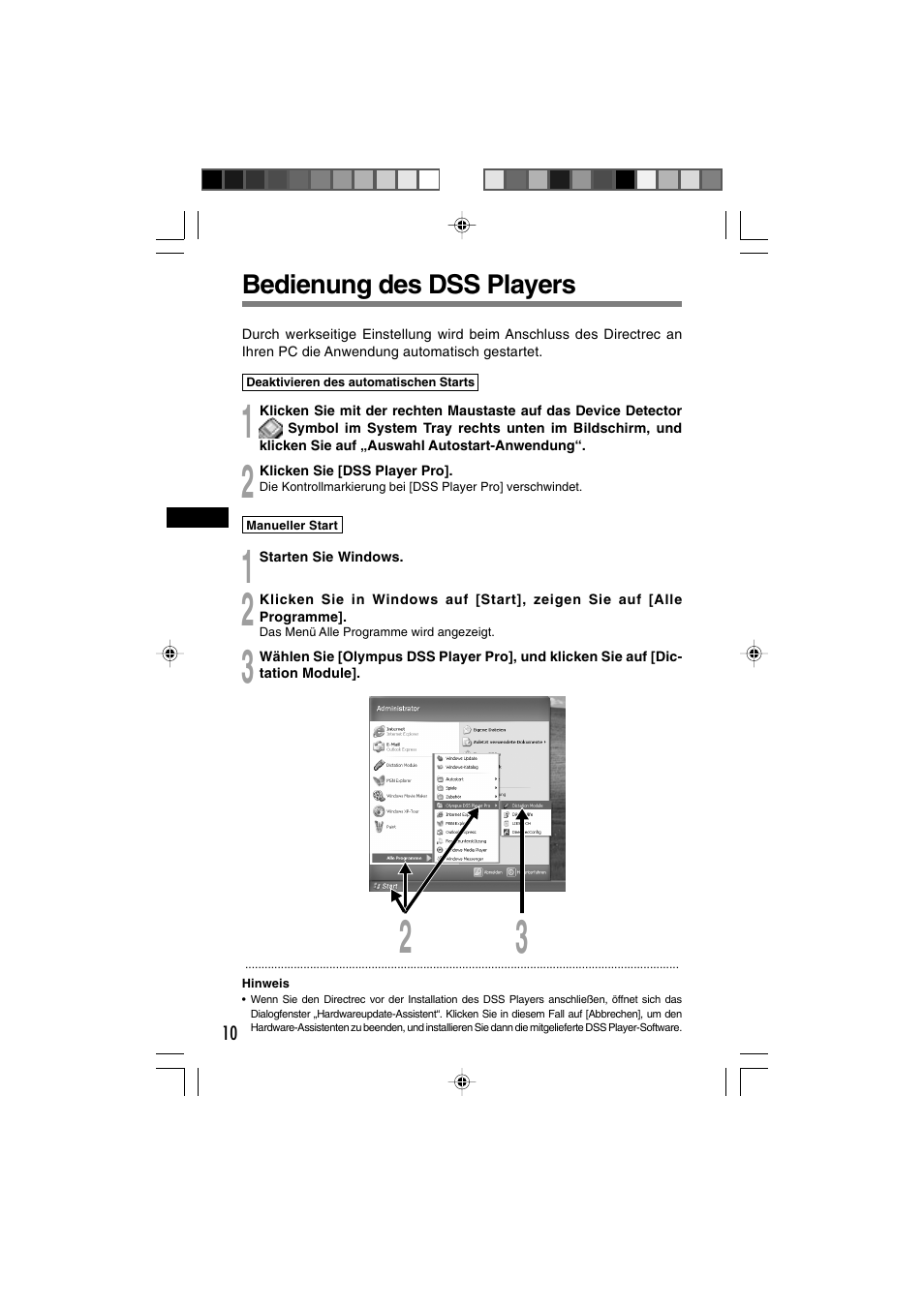 Bedienung des dss players | Olympus DR-1000 User Manual | Page 80 / 108