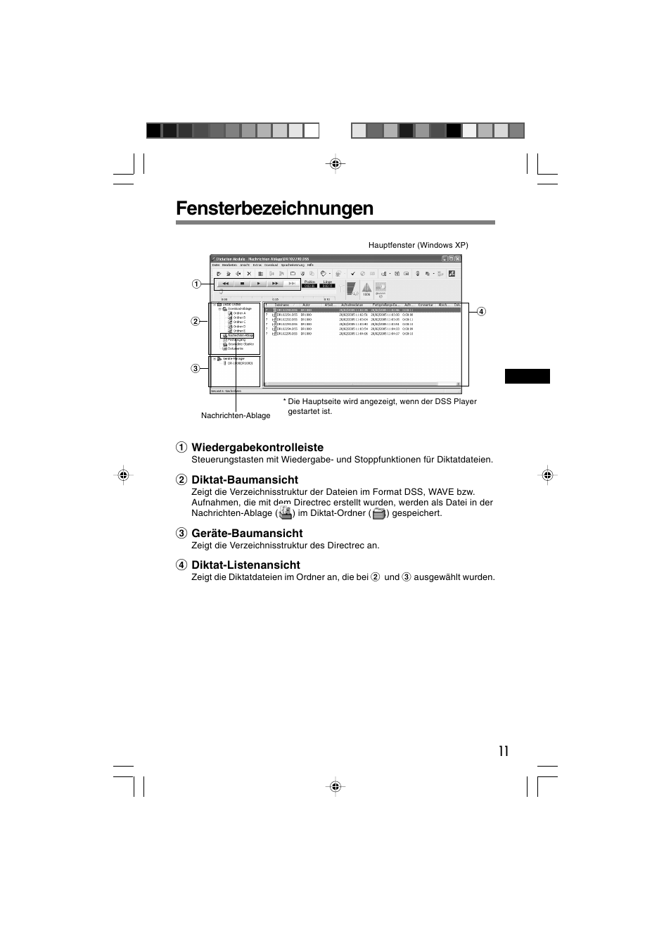 Fensterbezeichnungen | Olympus DR-1000 User Manual | Page 81 / 108