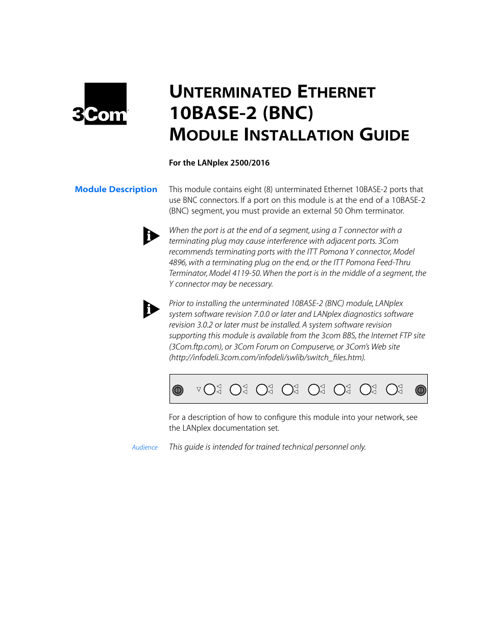 3Com 10BASE-2 User Manual | 6 pages