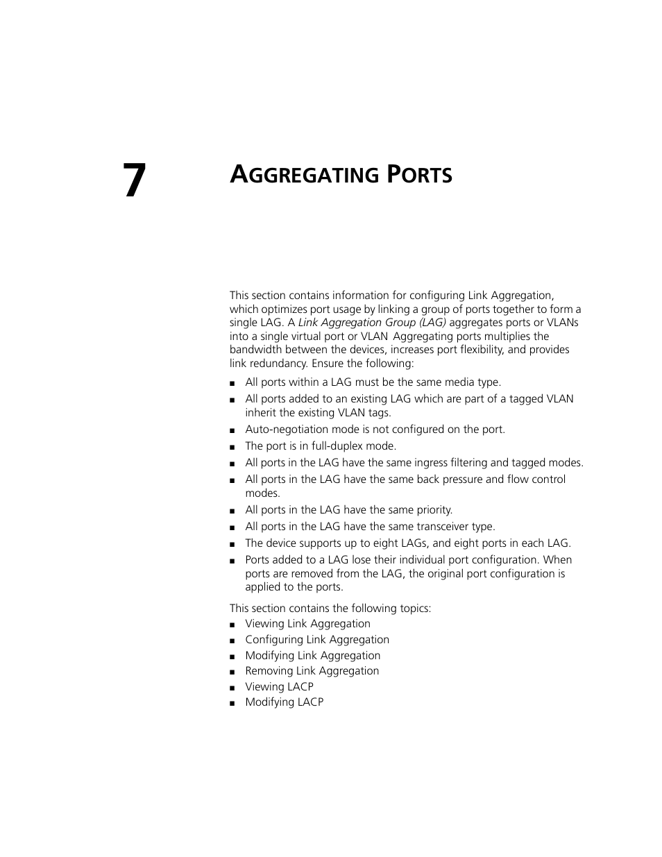 Aggregating ports, Ggregating, Orts | 3Com 2924-PWR User Manual | Page 106 / 248