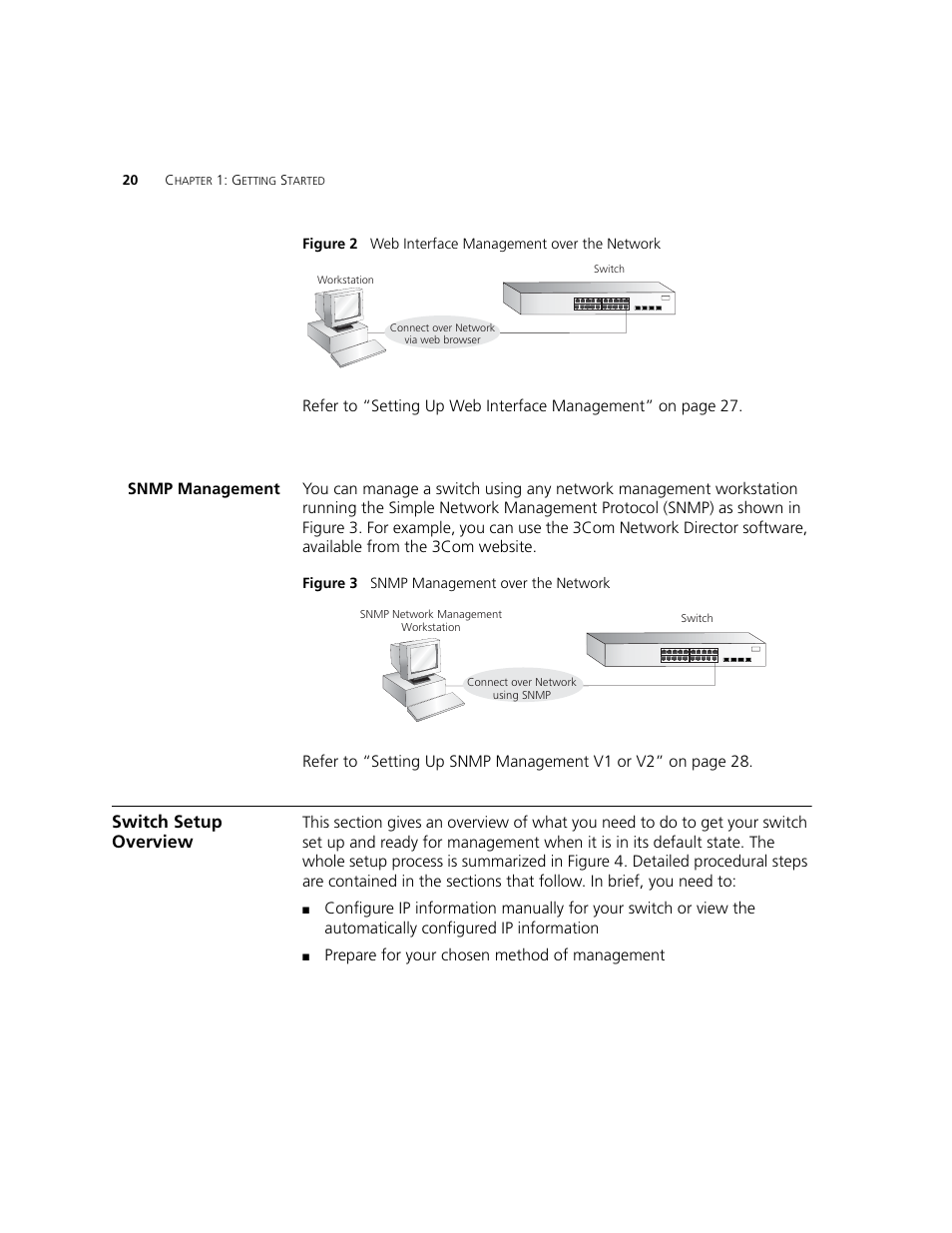 Snmp management, Switch setup overview, Figure 2 | 3Com 2924-PWR User Manual | Page 20 / 248