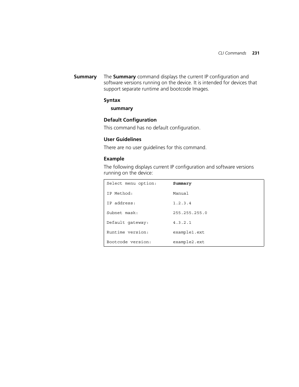 Summary | 3Com 2924-PWR User Manual | Page 231 / 248