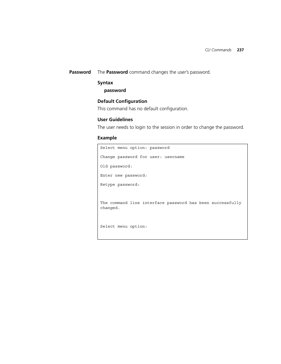 Password | 3Com 2924-PWR User Manual | Page 237 / 248