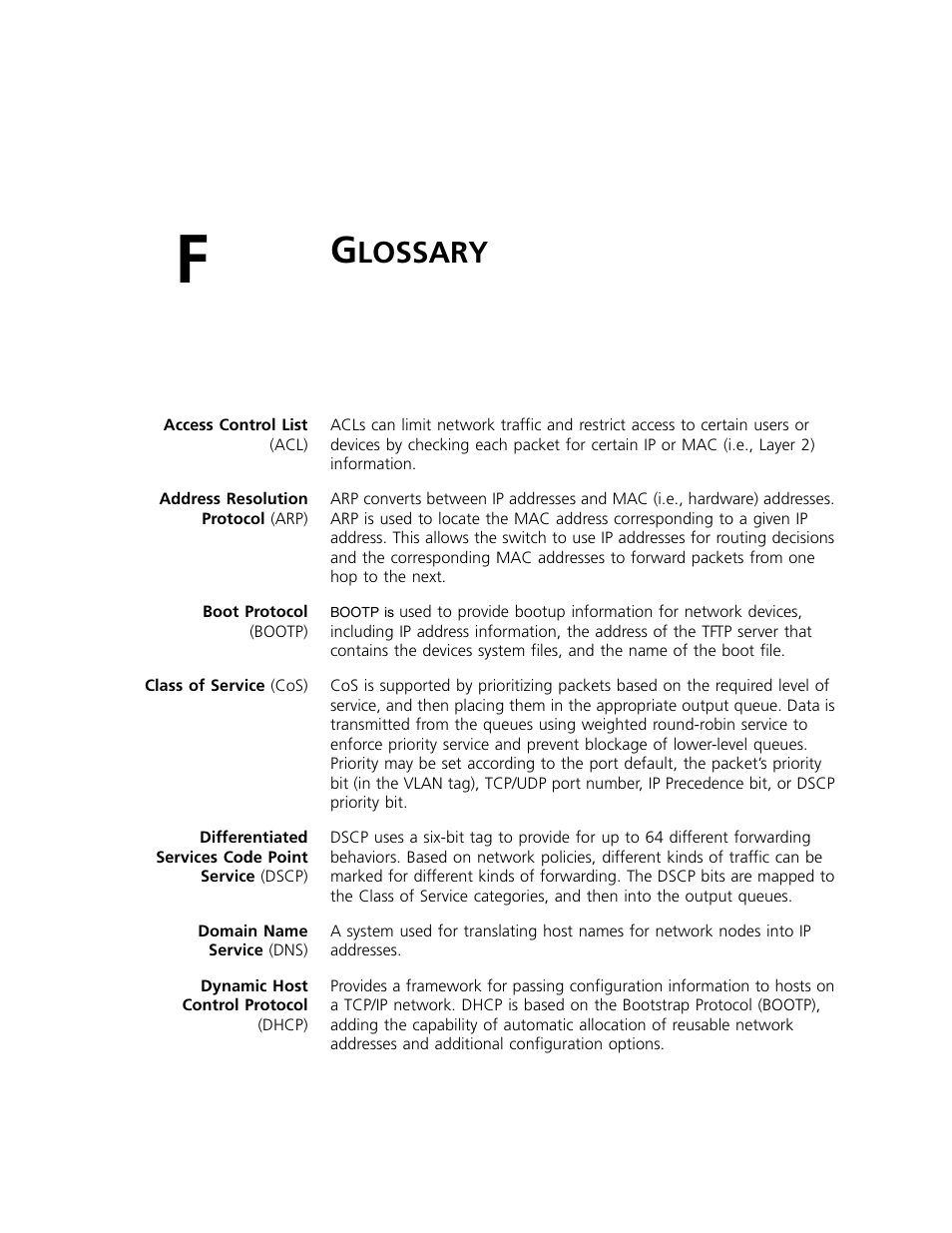 Glossary, Lossary | 3Com 2924-PWR User Manual | Page 238 / 248