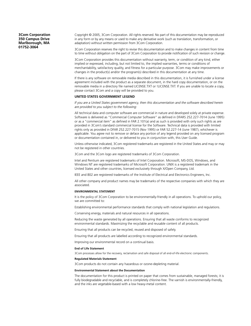 3Com 3C16895 User Manual | Page 2 / 74