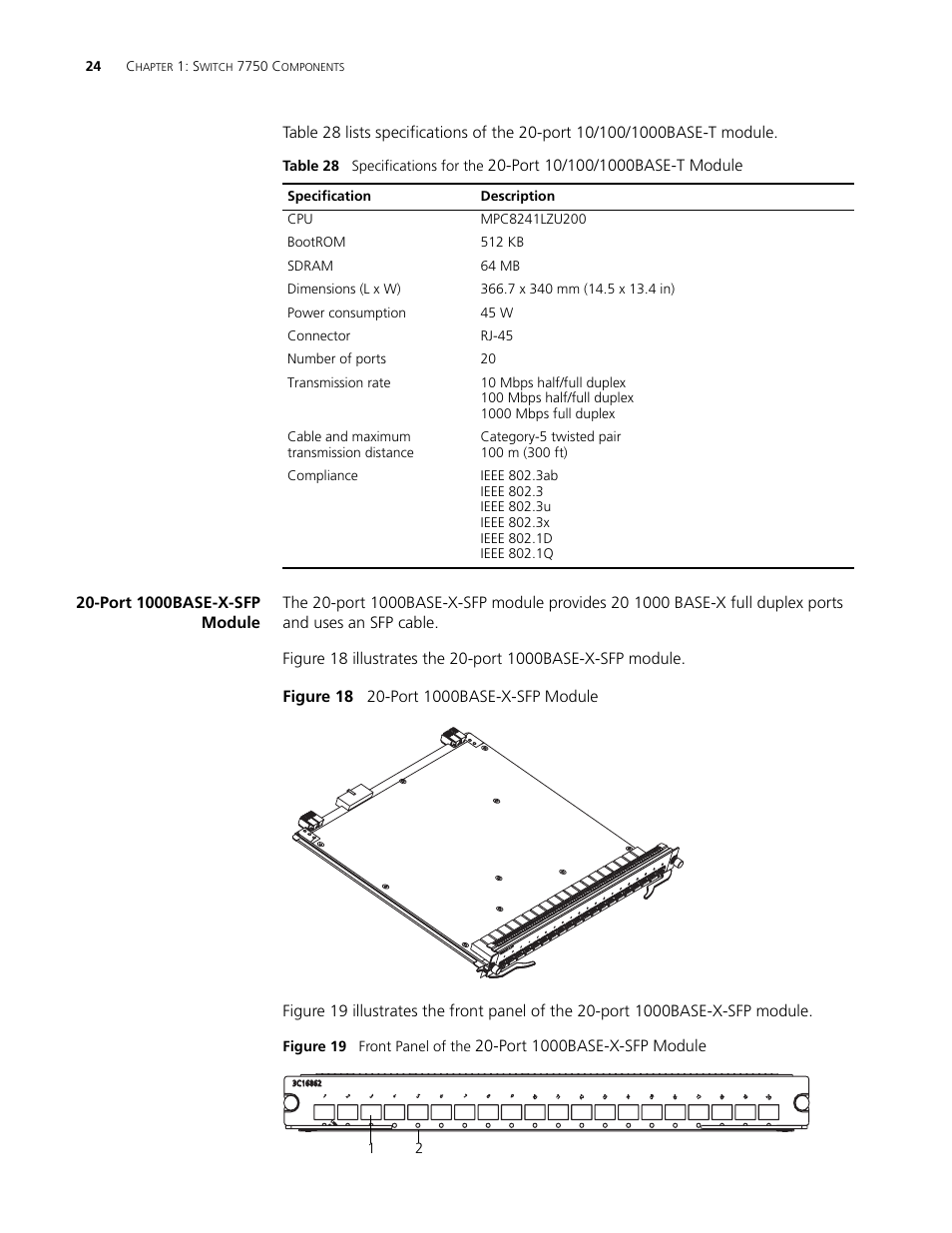 Port 1000base-x-sfp module, Port 1000base-x-sfp module 24, Port 1000base-x-sfp module (3 | 3Com 3C16895 User Manual | Page 24 / 74