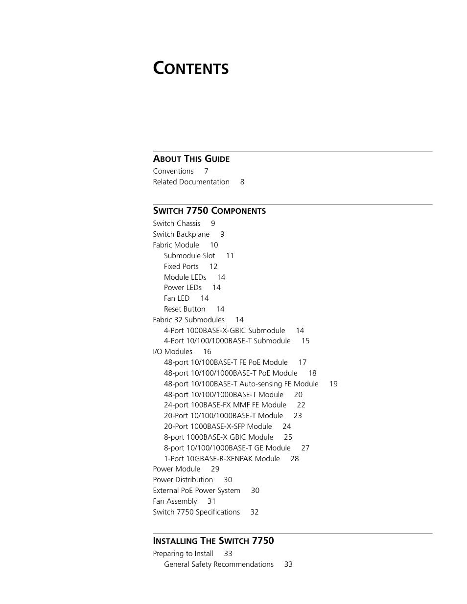 Ontents | 3Com 3C16895 User Manual | Page 3 / 74