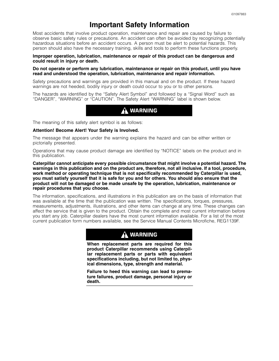 Important safety information | 3Com Caterpillar Commercial Diesel Engine SEBU6251-06 User Manual | Page 2 / 42