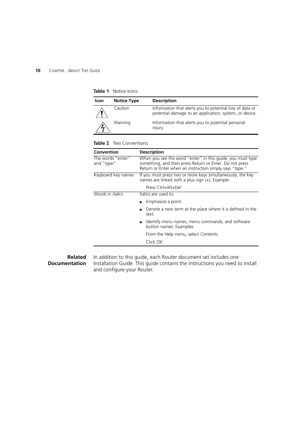 Related documentation | 3Com 3CRWDR200A-75 User Manual | Page 10 / 144