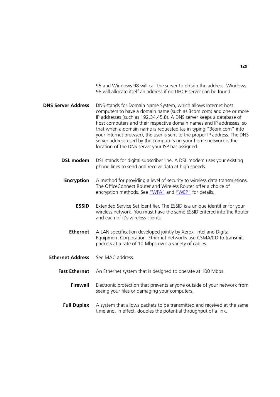3Com 3CRWDR200A-75 User Manual | Page 129 / 144