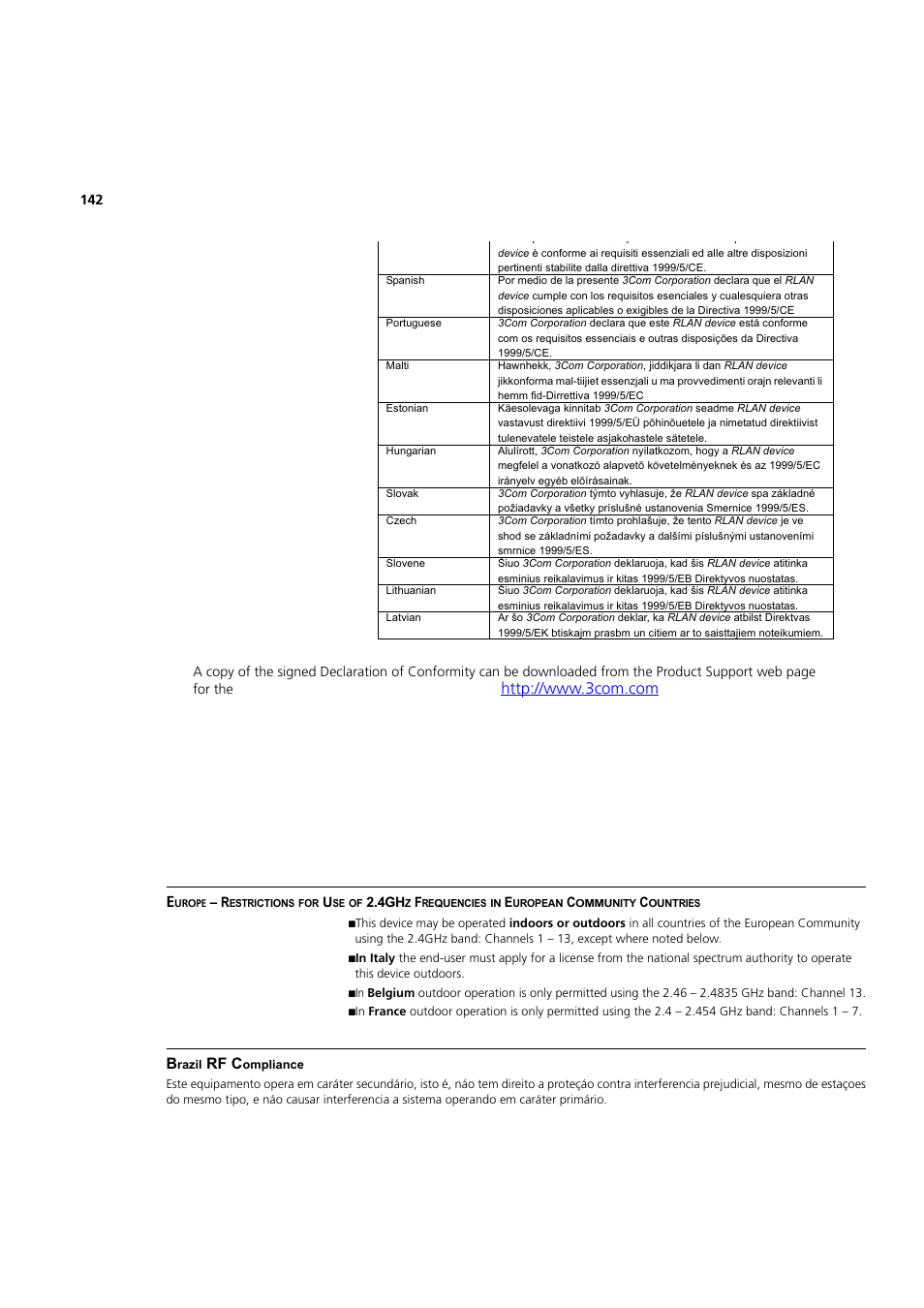 3Com 3CRWDR200A-75 User Manual | Page 142 / 144