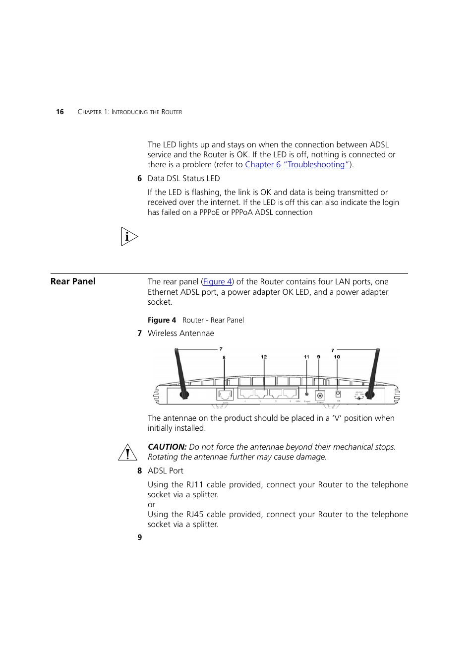 Rear panel | 3Com 3CRWDR200A-75 User Manual | Page 16 / 144