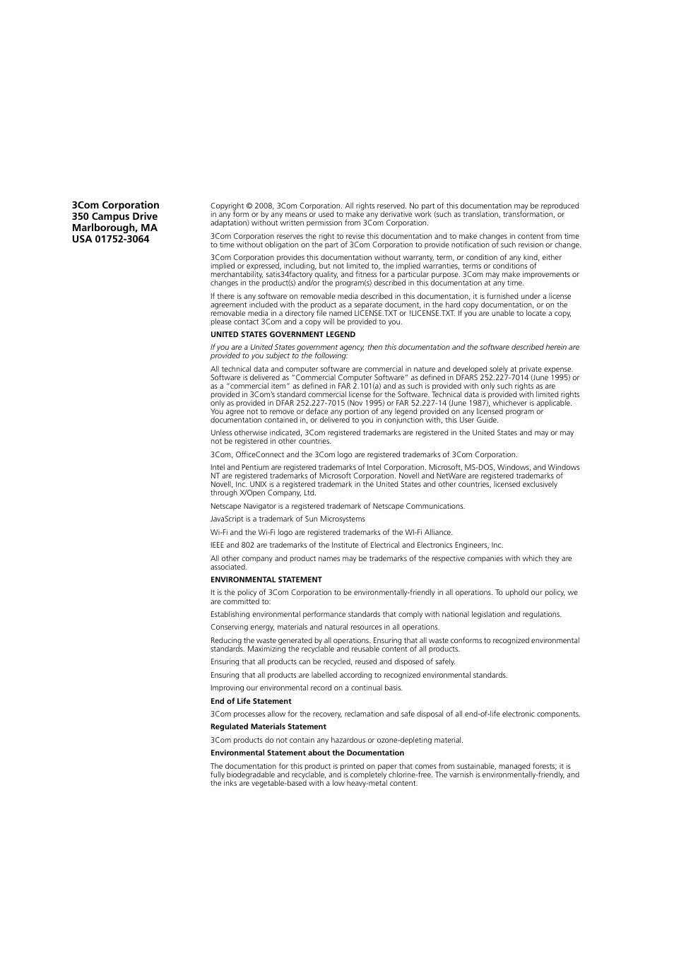3Com 3CRWDR200A-75 User Manual | Page 2 / 144