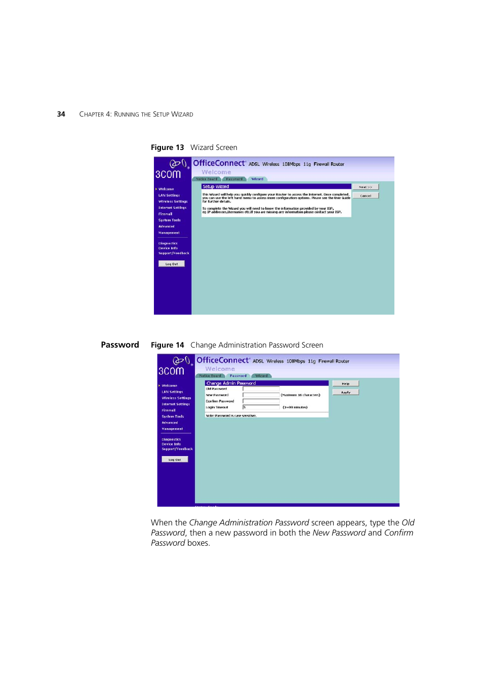 Password | 3Com 3CRWDR200A-75 User Manual | Page 34 / 144