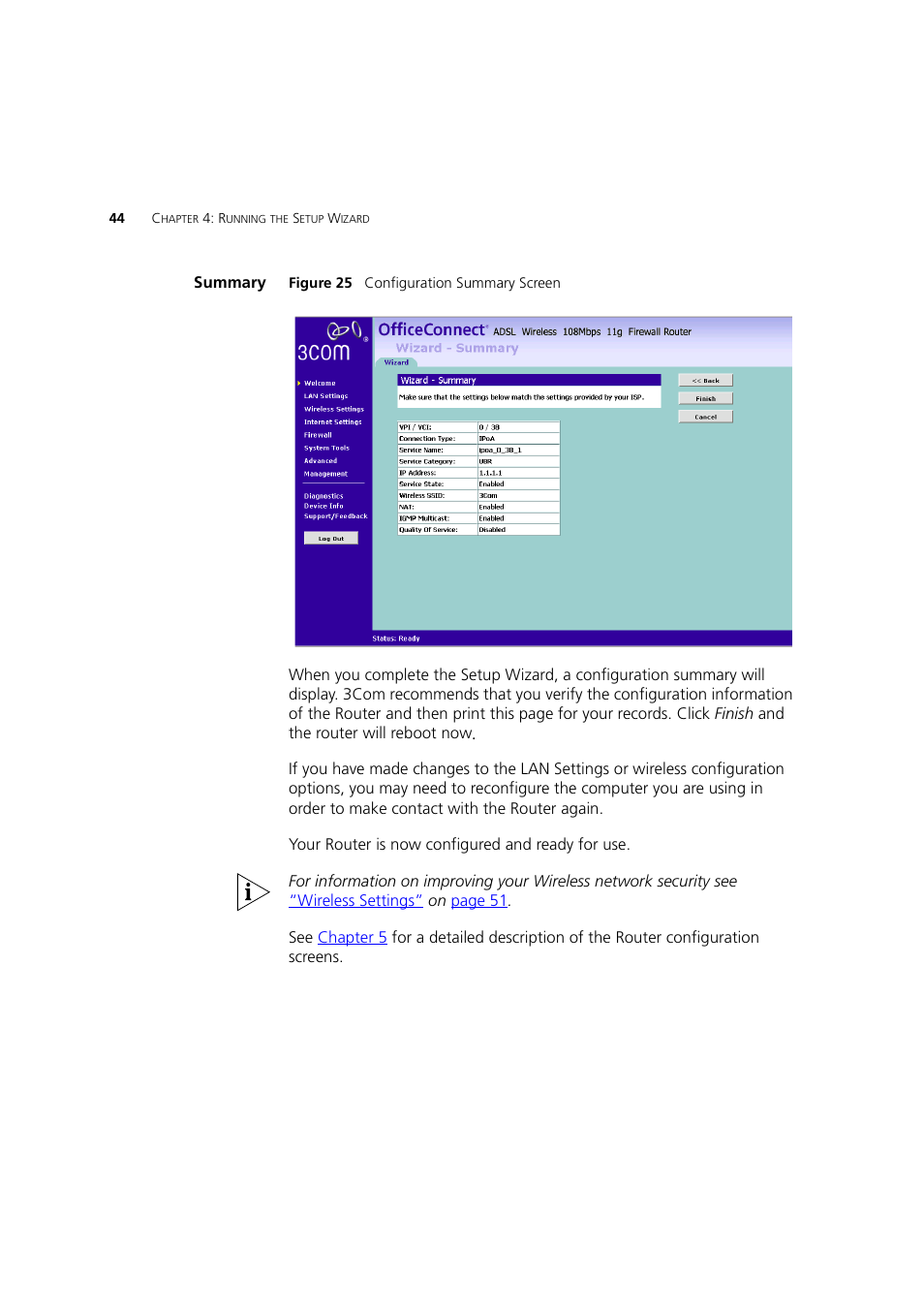 Summary | 3Com 3CRWDR200A-75 User Manual | Page 44 / 144