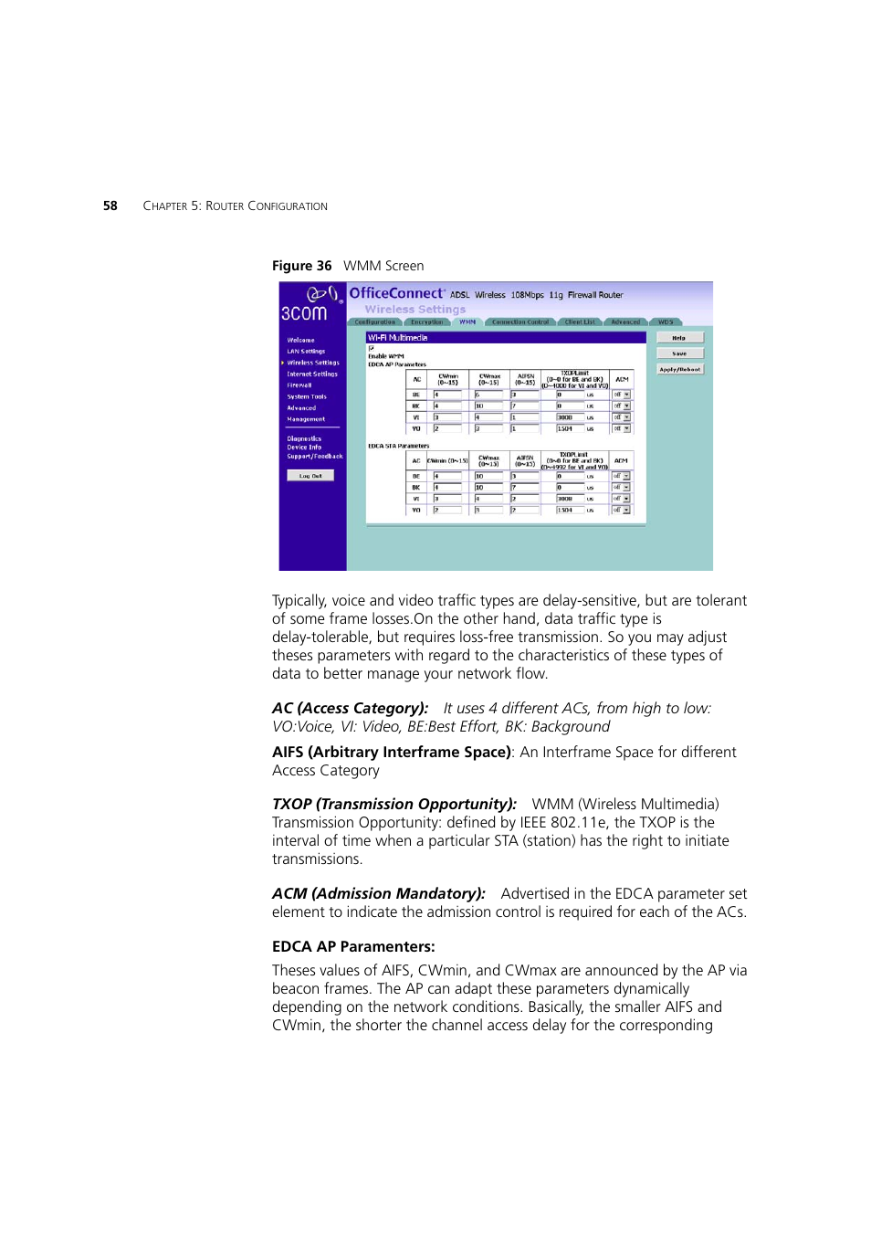 3Com 3CRWDR200A-75 User Manual | Page 58 / 144