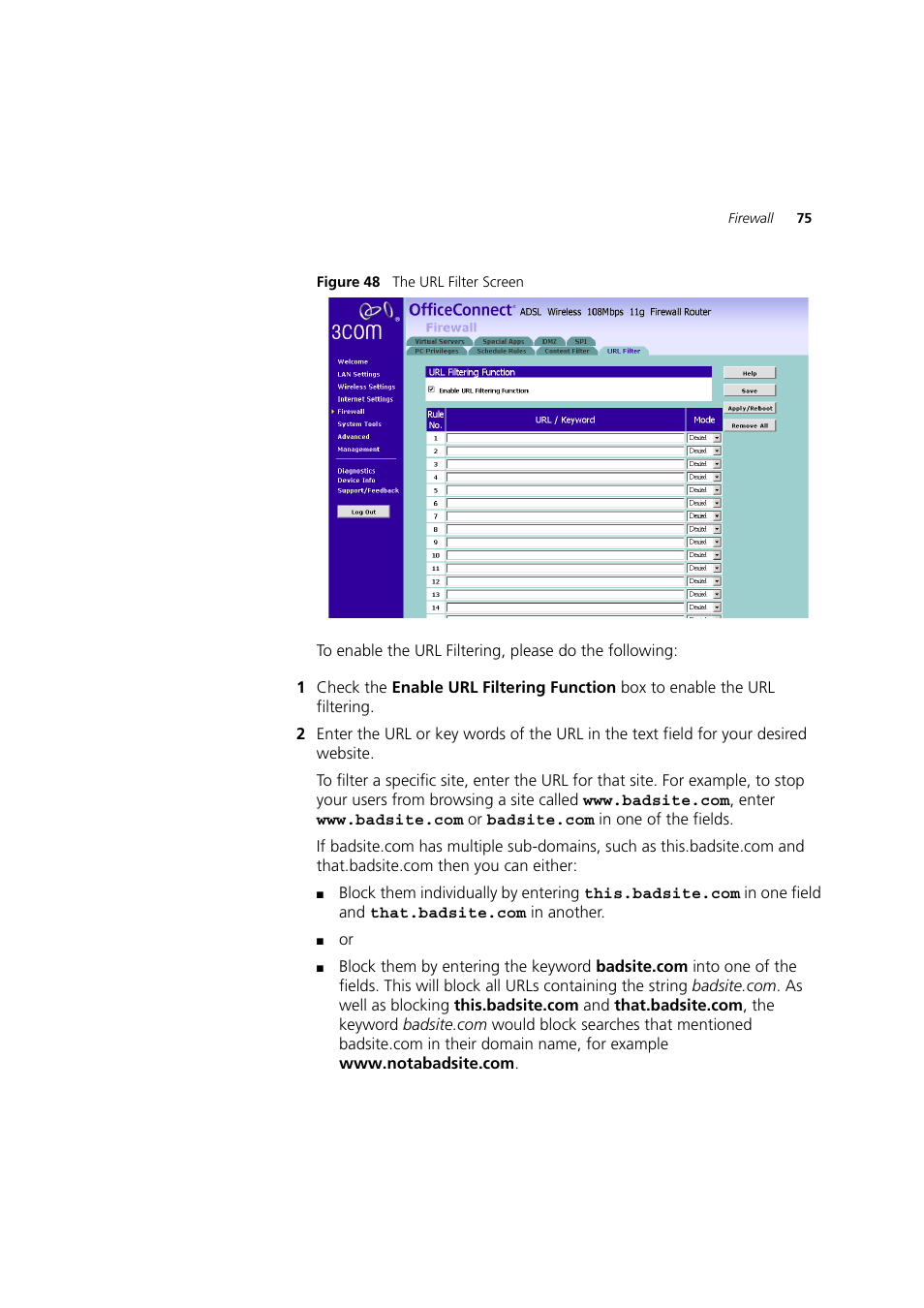 3Com 3CRWDR200A-75 User Manual | Page 75 / 144