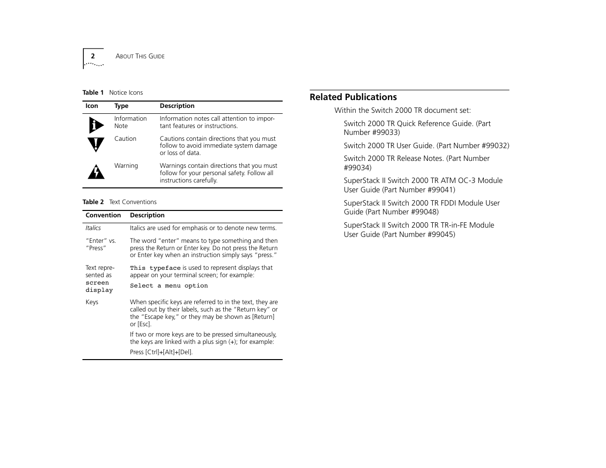 Related publications, Related publications 2 | 3Com TR User Manual | Page 10 / 126